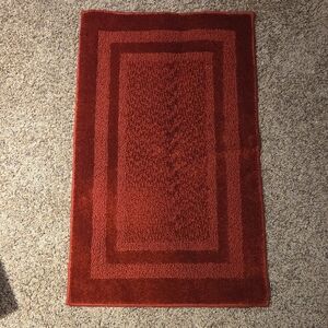 Luxurious Chili Pepper Red Rug with Textured Border 33" X 20"
